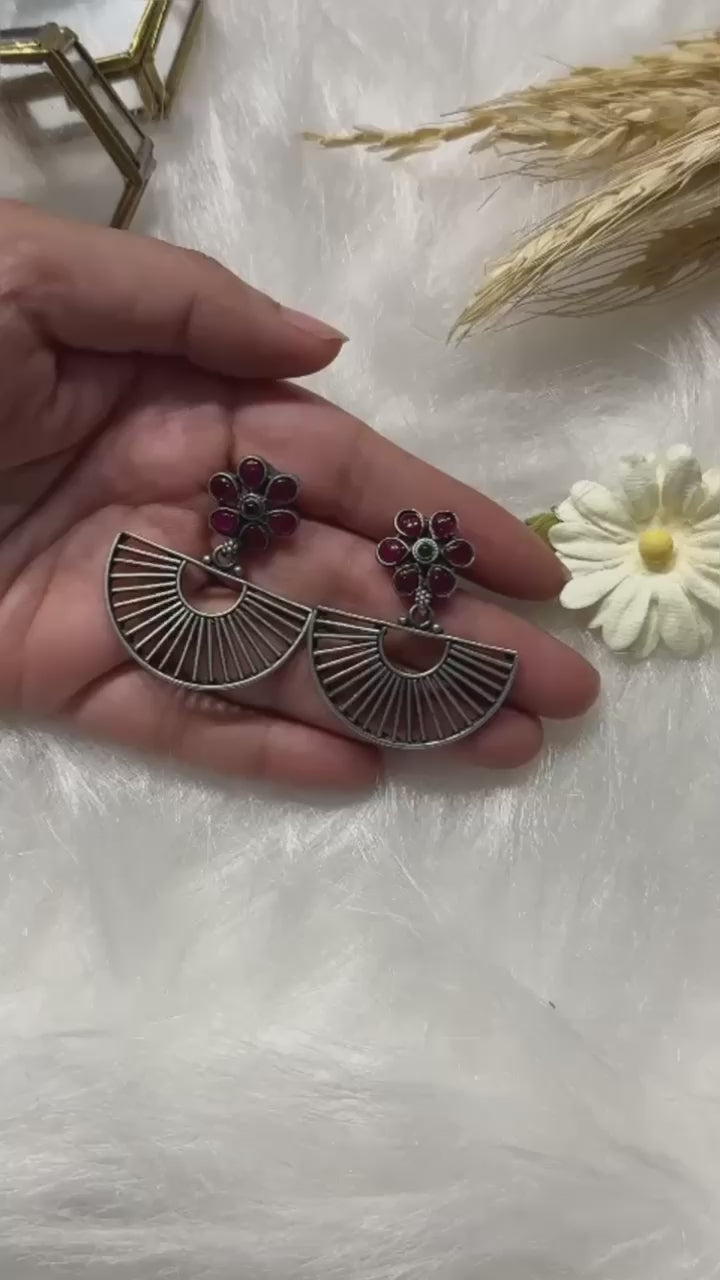 nirjara-silver-oxidised-earrings